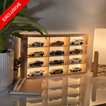 Wooden LED Hot Wheels Organizer
